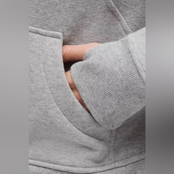 Lululemon Scuba Oversized Half Zip Hoodie Heathered Core Light Grey XS/S LW3DUSS - Picture 5 of 14